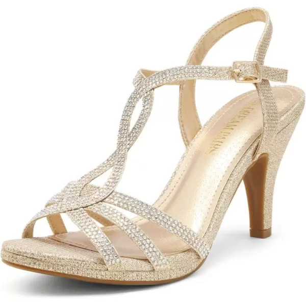 imageDREAM PAIRS Womens Amore Fashion Stilettos Open Toe Pump Heel SandalsGold3