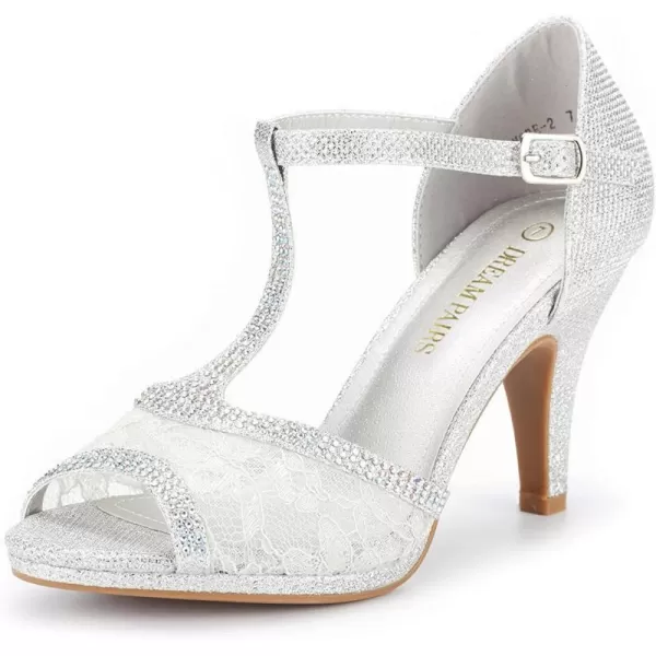 imageDREAM PAIRS Womens Amore Fashion Stilettos Open Toe Pump Heel SandalsSilver2