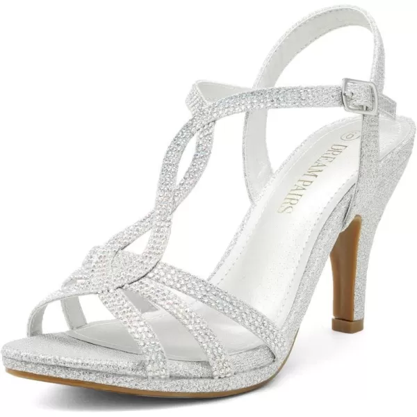 imageDREAM PAIRS Womens Amore Fashion Stilettos Open Toe Pump Heel SandalsSilver3