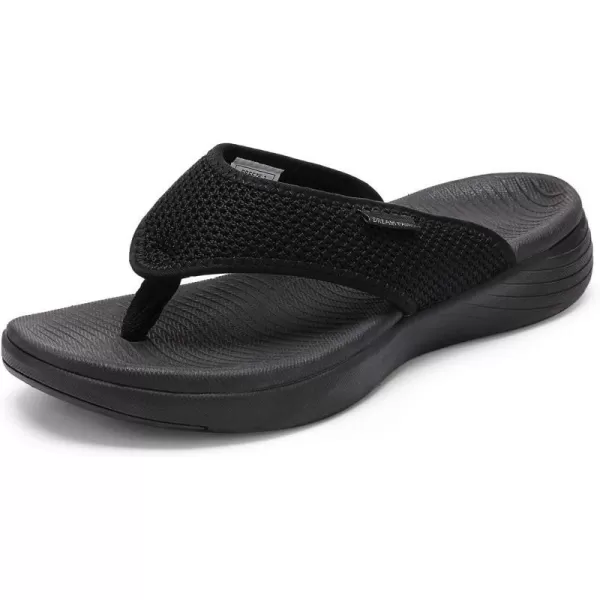 imageDREAM PAIRS Womens Arch Support Soft Cushion Flip Flops Thong SandalsBlack