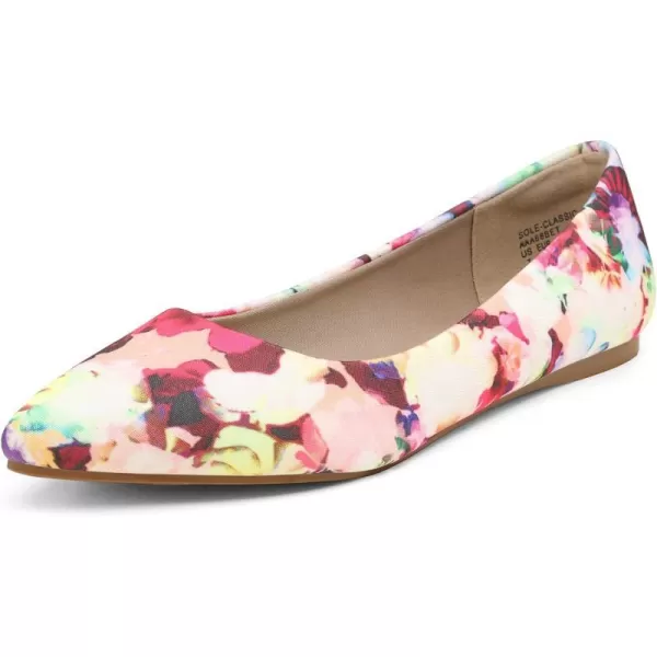 imageDREAM PAIRS Womens Casual Pointed Toe Ballet Comfort Soft Slip On Flats ShoesFloralclassic