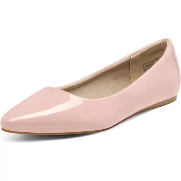 imageDREAM PAIRS Womens Casual Pointed Toe Ballet Comfort Soft Slip On Flats ShoesNudepat