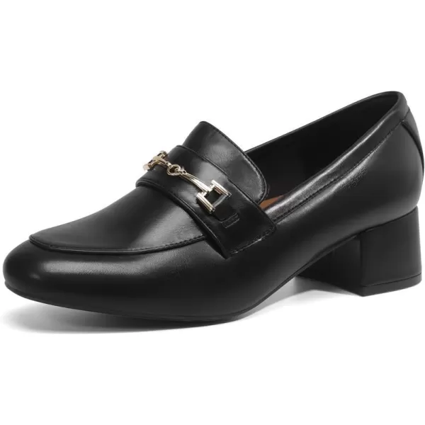 imageDREAM PAIRS Womens Chunky Mid Heel Loafers Comfortable SlipOn Pumps Dressy amp Fashionable Business Casual ShoesBlack