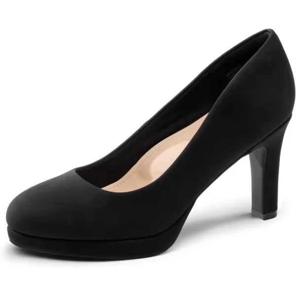 imageDREAM PAIRS Womens Close Toe Low Heels Platform Pump Comfortable Office Work Dress Shoes for WomenBlacknubuck