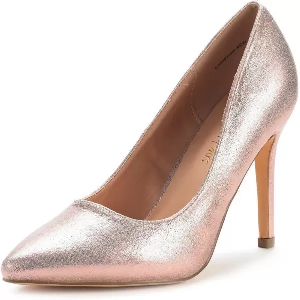 imageDREAM PAIRS Womens Closed Toe High Heels Dress Pointed Toe Wedding Pump ShoesChampagne Pearl