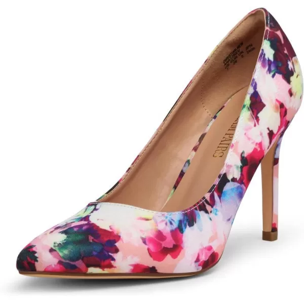 imageDREAM PAIRS Womens Closed Toe High Heels Dress Pointed Toe Wedding Pump ShoesFloral
