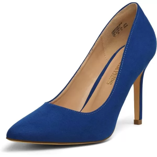 imageDREAM PAIRS Womens Closed Toe High Heels Dress Pointed Toe Wedding Pump ShoesRoyal Blue