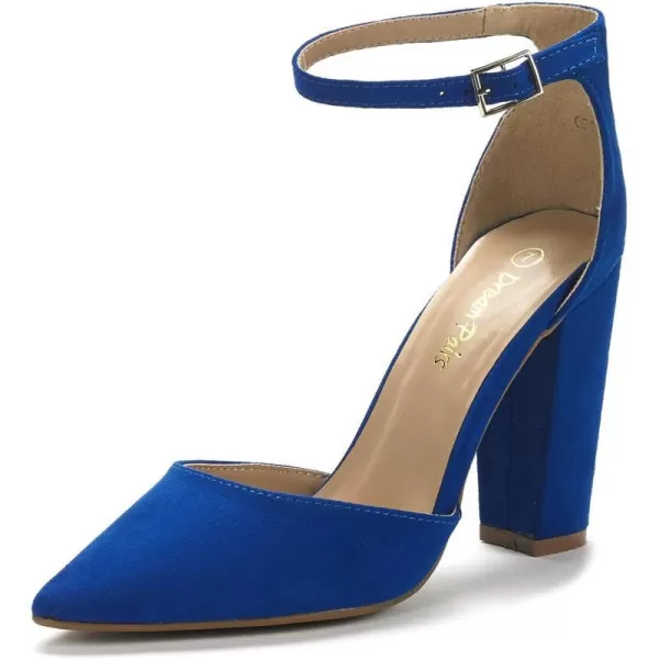imageDREAM PAIRS Womens Coco Pointed Toe High Heels Pump ShoesRoyal Blue