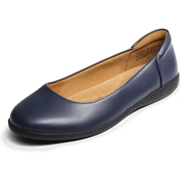 imageDREAM PAIRS Womens Comfortable Ballet Dressy Work Flats Round Toe Slip on Office ShoesNavy