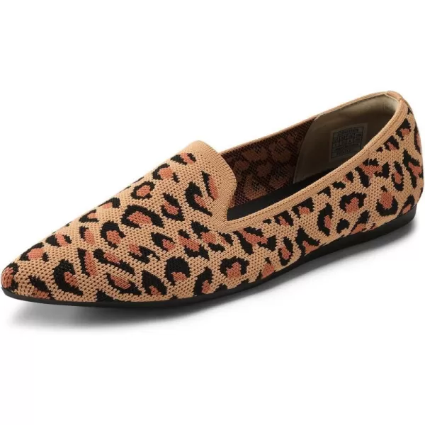 imageDREAM PAIRS Womens Comfortable Dressy Flats Pointed Toe Knit Loafers Business Work ShoesLeopard