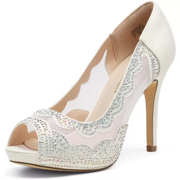imageDREAM PAIRS Womens Divine01 High Heels Dress Pump ShoesWhite