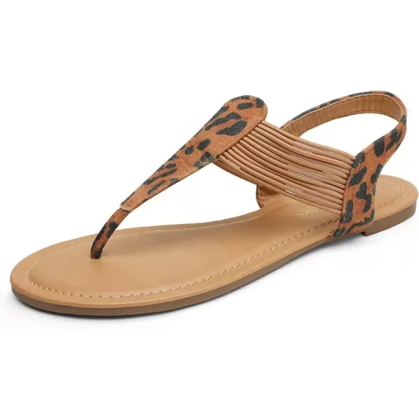 imageDREAM PAIRS Womens Elastic Strappy String Thong Ankle Strap Summer Gladiator SandalsNewLeopard