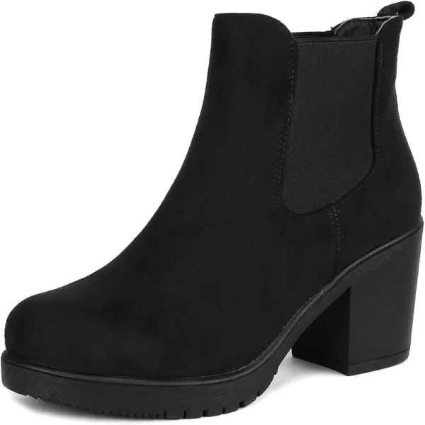 imageDREAM PAIRS Womens FRE High Heel Chelsea Style Ankle BootieBlack