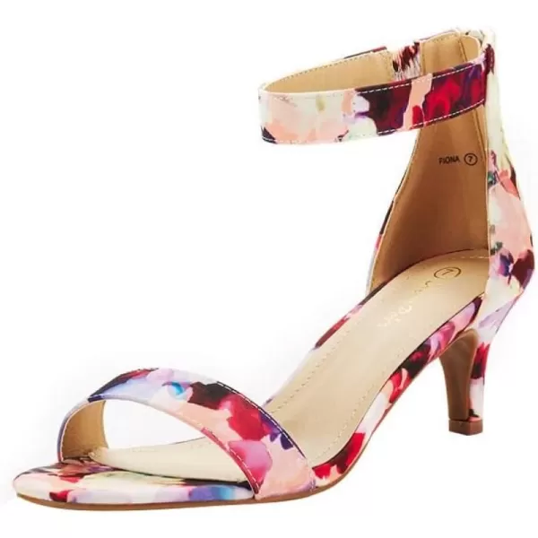 imageDREAM PAIRS Womens Fiona Fashion Stilettos Open Toe Pump Heeled SandalsFloral