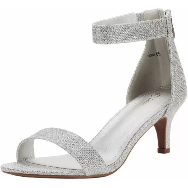 imageDREAM PAIRS Womens Fiona Fashion Stilettos Open Toe Pump Heeled SandalsSilverGlitter
