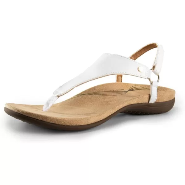 imageDREAM PAIRS Womens Flat Sandals Walking Sandals with Concealed Orthotic Arch SupportWhite