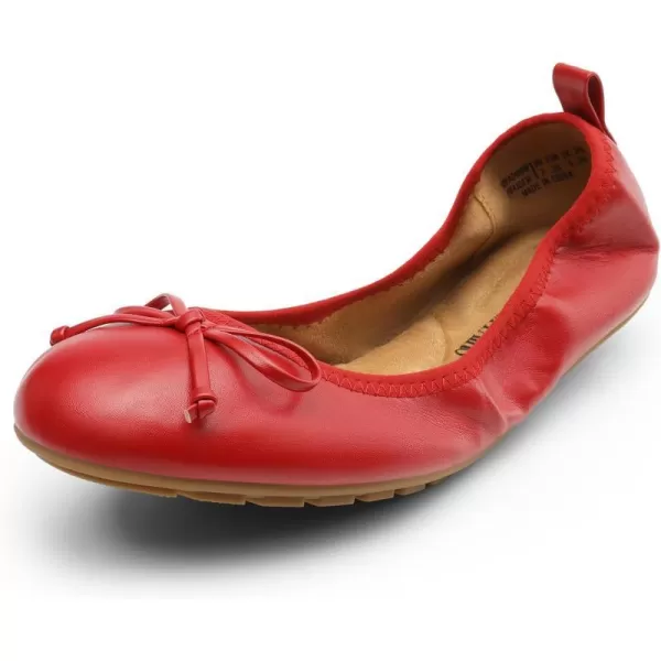 imageDREAM PAIRS Womens Flats Foldable Ballet Flats for Women Bowknot Round Toe Comfort Light Weight SlipOn Dress ShoesRed