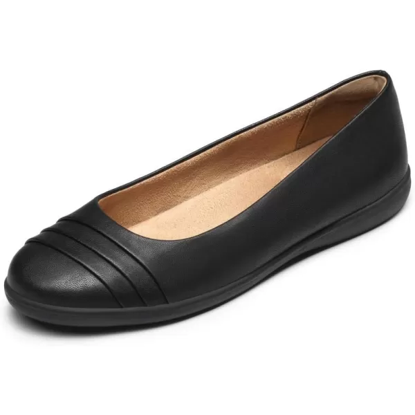 imageDREAM PAIRS Womens Flats with Arch Support Ballet Flats for Women Dressy Comfortable Round Toe amp Slip On Office ShoesBlack