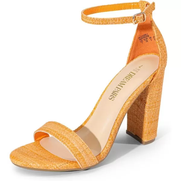 imageDREAM PAIRS Womens HiChunk High Heel Pump SandalsOrangewoven