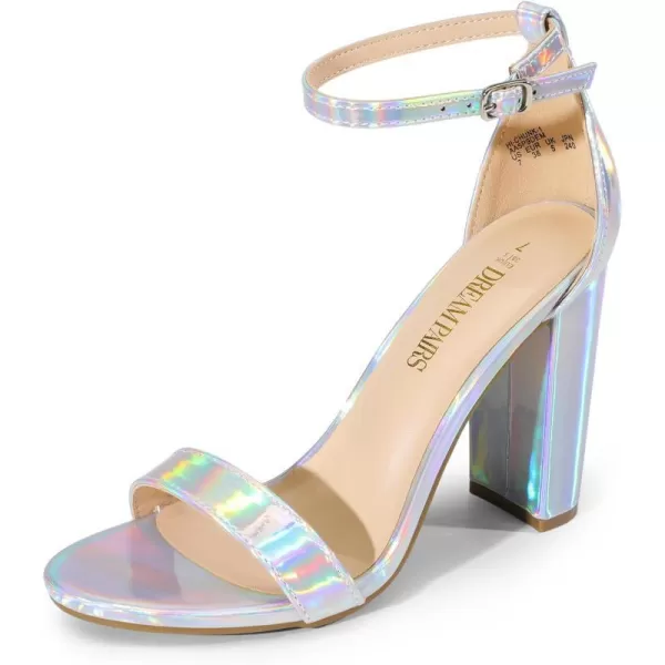 imageDREAM PAIRS Womens HiChunk High Heel Pump SandalsSilverpu