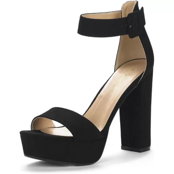 imageDREAM PAIRS Womens HiLo High Heel Platform Pump SandalsBlackSuede