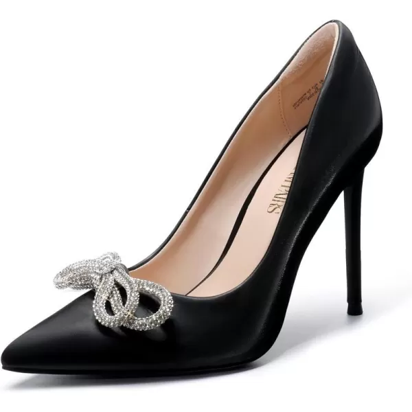 imageDREAM PAIRS Womens High Heels for Women Classic Pointed Closed Toe Heels Sexy Sparkly Rhinestone Stiletto Pumps Elegant Versatile Wedding Bridal Party Dress ShoesBlack