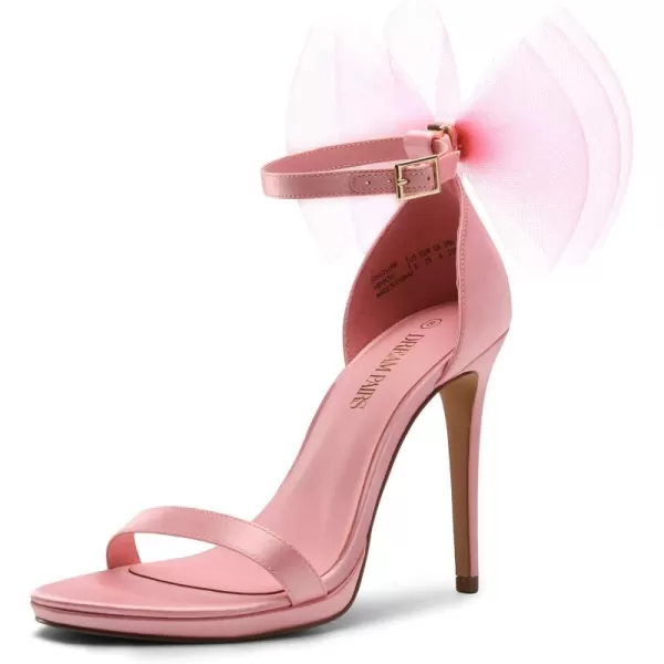 imageDREAM PAIRS Womens High Stiletto Heels for Women Open Toe Adjustable Bow Ankle Strap Pump Heeled Sandals Wedding Bridal Party Prom Dress ShoesPink