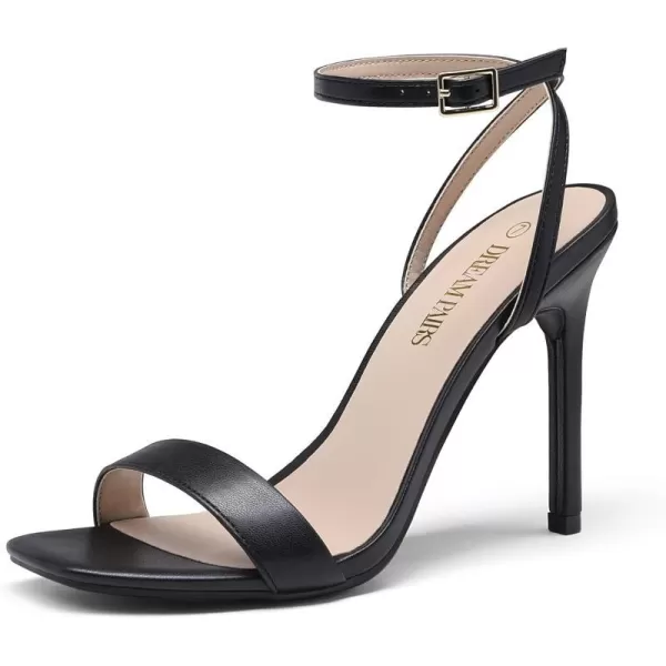 imageDREAM PAIRS Womens High Stilettos Open Square Toe Ankle Strap Heels Sexy Comfort Strappy Dress Shoes Wedding Bridal Pumps SandalsBlack