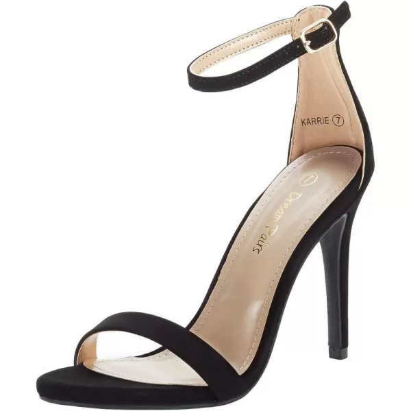 imageDREAM PAIRS Womens Karrie High Stiletto Pump Heeled SandalsBlackSuede
