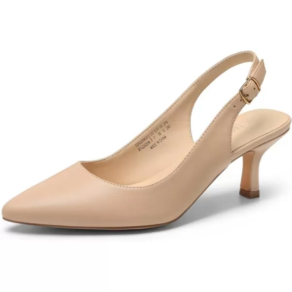 imageDREAM PAIRS Womens Kitten Heel Slingback Pointed Closed Toe Low Stiletto Heels Dress Bridal Elegant Wedding Pumps ShoesNudepu