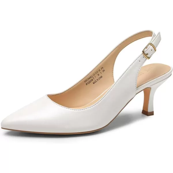 imageDREAM PAIRS Womens Kitten Heel Slingback Pointed Closed Toe Low Stiletto Heels Dress Bridal Elegant Wedding Pumps ShoesWhitepu
