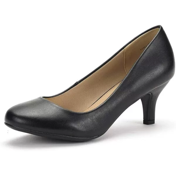 imageDREAM PAIRS Womens Luvly Bridal Wedding Party Low Heel Pump ShoesBlackPu