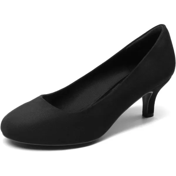 imageDREAM PAIRS Womens Luvly Bridal Wedding Party Low Heel Pump ShoesBlacksuede1