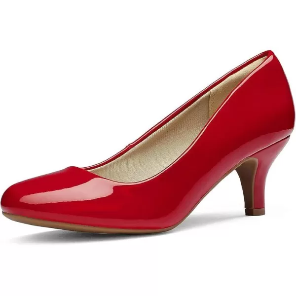 imageDREAM PAIRS Womens Luvly Bridal Wedding Party Low Heel Pump ShoesLuvlyredpat