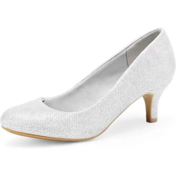imageDREAM PAIRS Womens Luvly Bridal Wedding Party Low Heel Pump ShoesLuvlysilver