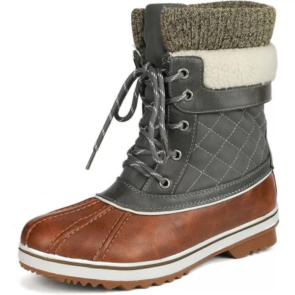 imageDREAM PAIRS Womens Mid Calf WaterProof Winter Snow BootsTan Khaki01