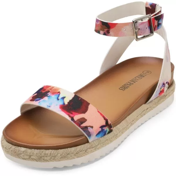 imageDREAM PAIRS Womens Open Toe Espadrille Platform SandalsFloral