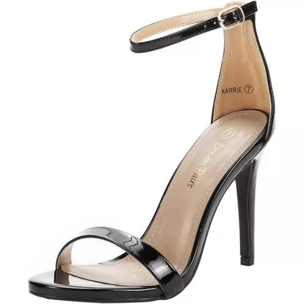 imageDREAM PAIRS Womens Open Toe High Heels Stiletto Heeled Sandals Sexy Dressy ShoesBlackPat