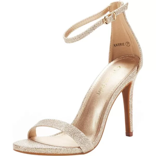 imageDREAM PAIRS Womens Open Toe High Heels Stiletto Heeled Sandals Sexy Dressy ShoesGoldGlitter