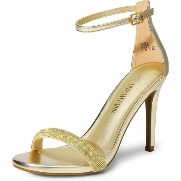 imageDREAM PAIRS Womens Open Toe High Heels Stiletto Heeled Sandals Sexy Dressy ShoesGoldrhinestone