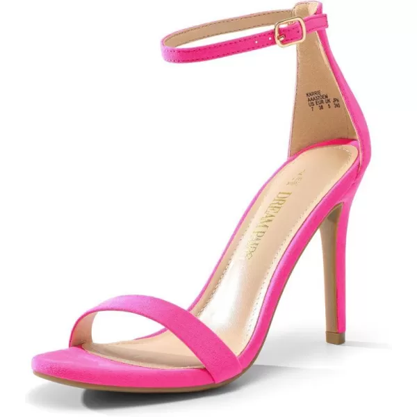 imageDREAM PAIRS Womens Open Toe High Heels Stiletto Heeled Sandals Sexy Dressy ShoesHot Pinksuede
