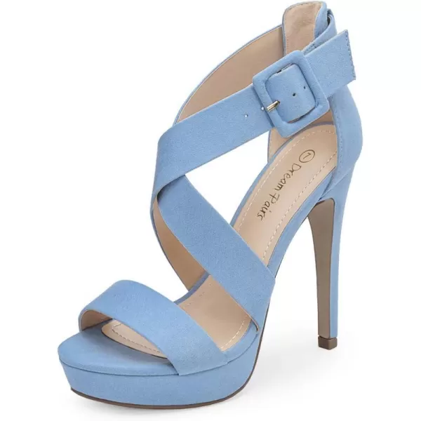 imageDREAM PAIRS Womens Open Toe High Stilettos Platform Party Pump Heel Sandals CharlotteCbabyBlueSuede