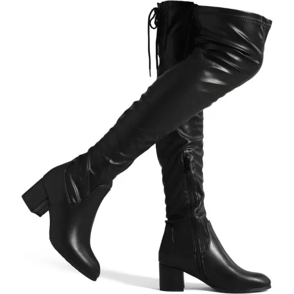 imageDREAM PAIRS Womens Over The Knee Thigh High Chunky Heel Boots Long Stretch Sexy Fall BootsBlack Pulaurence