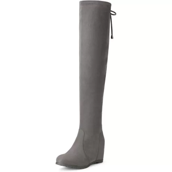 imageDREAM PAIRS Womens Over The Knee Thigh High Wedge Heel BootsGreyleggy