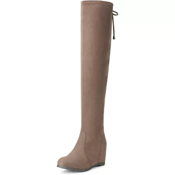 imageDREAM PAIRS Womens Over The Knee Thigh High Wedge Heel BootsKhakileggy