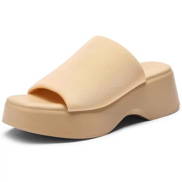 imageDREAM PAIRS Womens Revona Peach Pink Low Wedge Ankle Strap Flats Shoes CasualNude