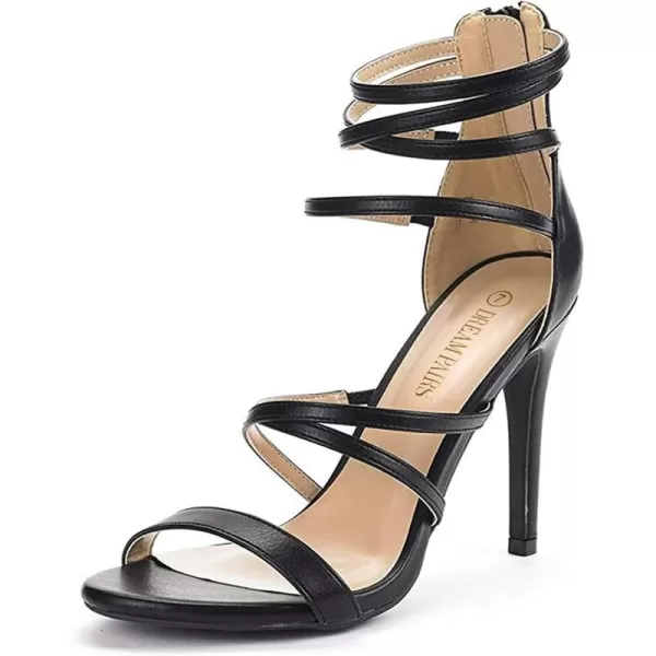 imageDREAM PAIRS Womens Show High Heel Dress Pump SandalsBlack Pu