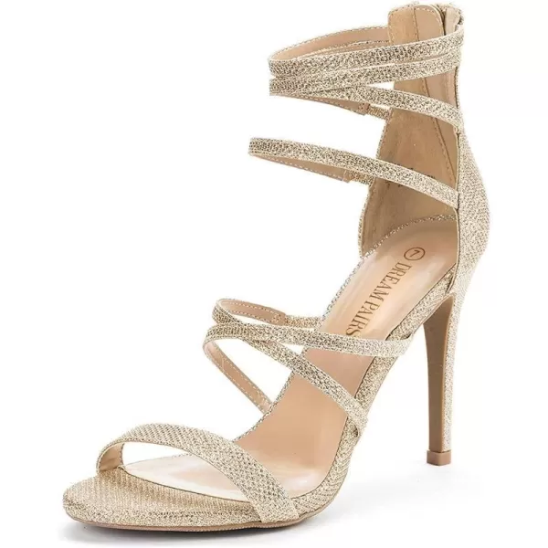 imageDREAM PAIRS Womens Show High Heel Dress Pump SandalsGold Glitter