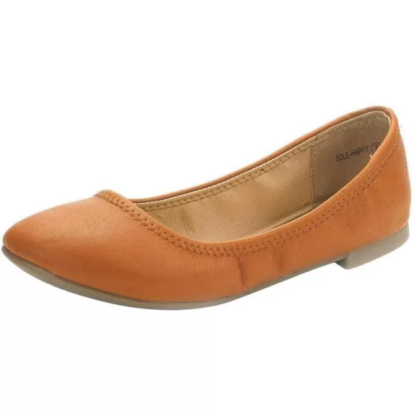 imageDREAM PAIRS Womens SoleHappy Ballerina Walking Flats ShoesTan
