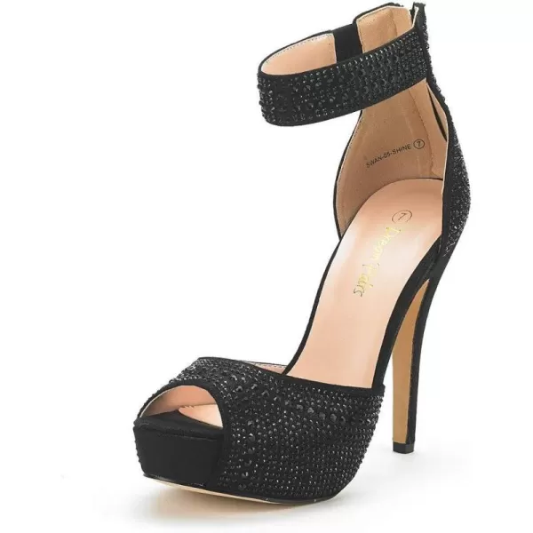 imageDREAM PAIRS Womens Swan05 High Heel Platform Dress Pump ShoesShineblack Pearl